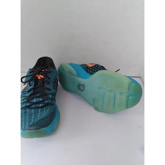 Nike KD 8 Basketball Shoes Blue Lagoon‎ Bright Citrus Athletic Sneakers